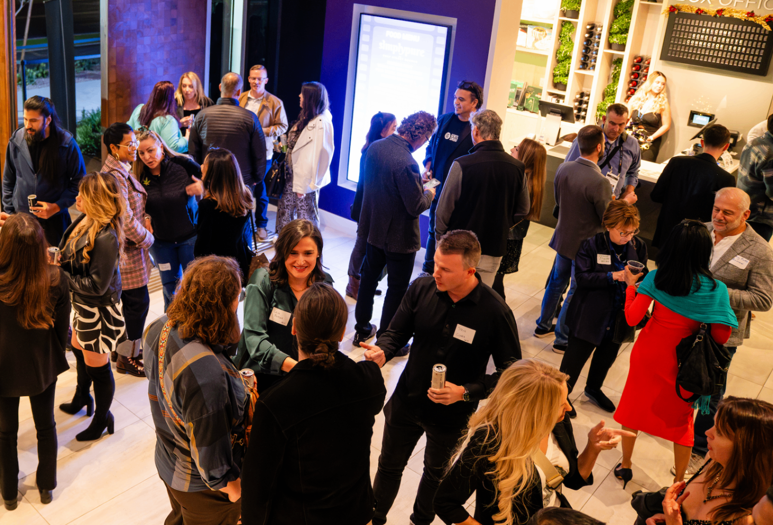 International business leaders networking